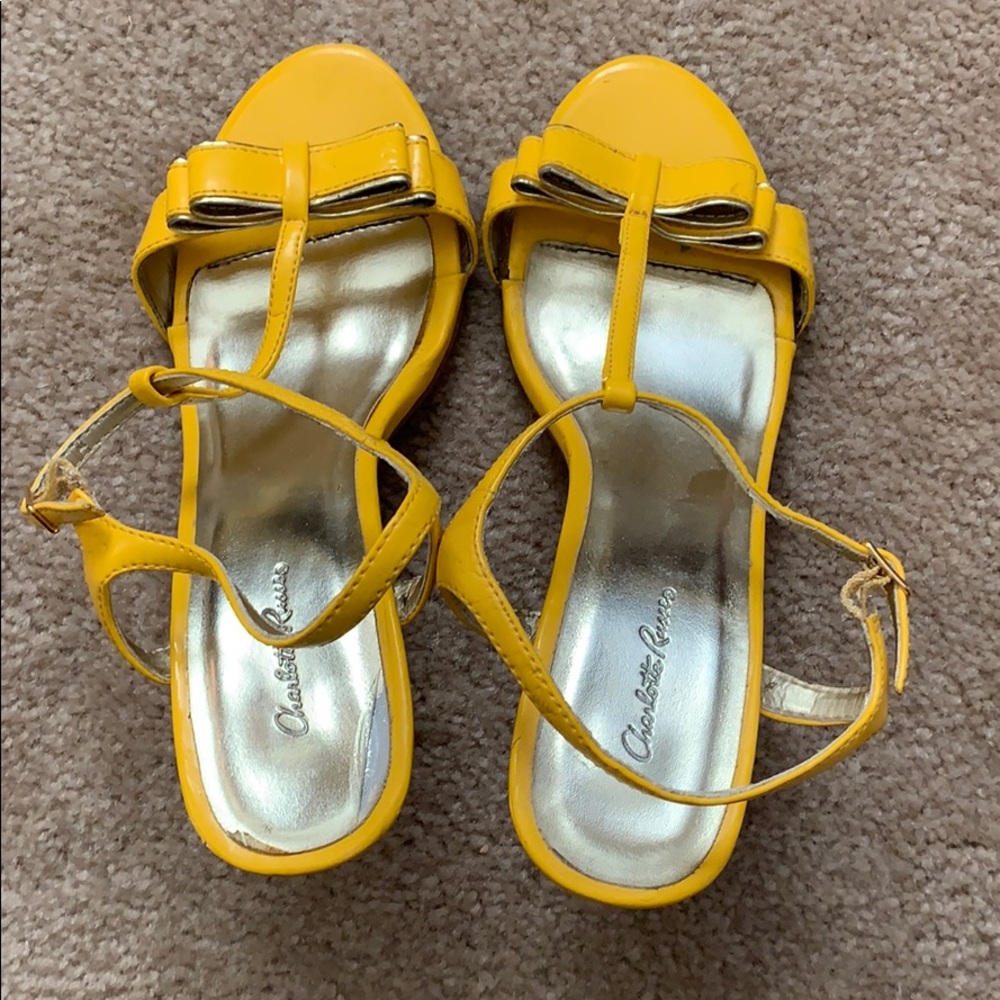 Charlotte Russe yellow/gold heels